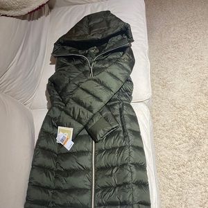 NWT Michael Kors Army green knee length coat
